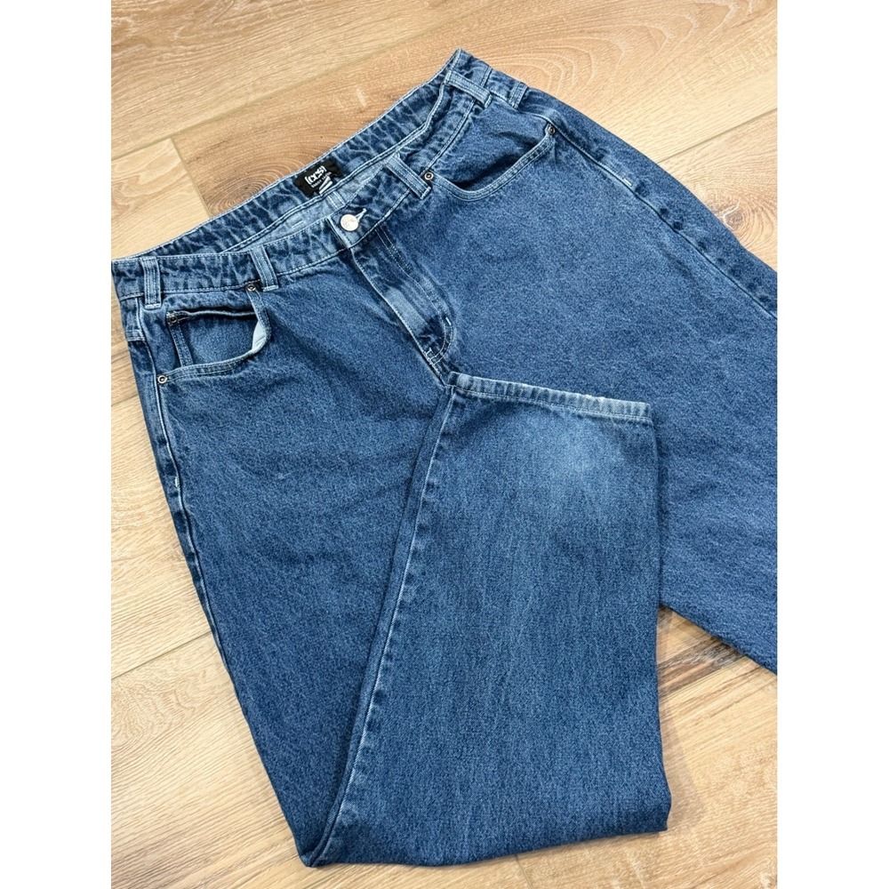 CCS Baggy Loose Taper Jeans Blue Denim W34‎ L30 Skate Y2K VTG